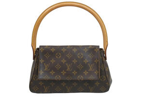 Louis Vuitton Looping Monogram Handbag Brown Beige